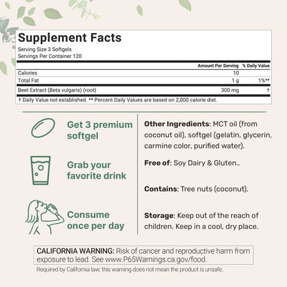 Beet Root Softgels with MCT Oil