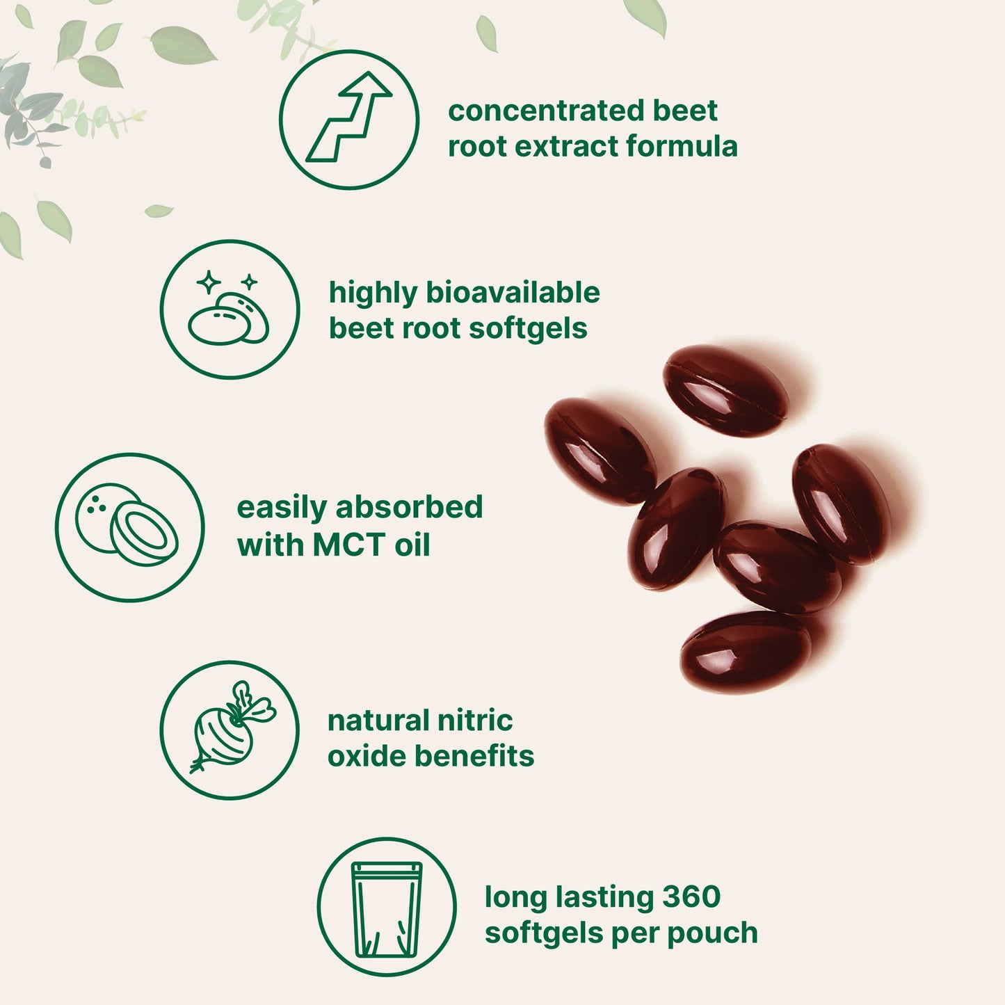 Beet Root Softgels with MCT Oil